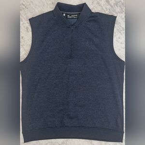 Men's Navy Blue Quarter Zip Under Armor Cold Gear Vest